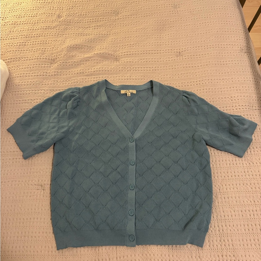 Teal V-Neck Women's Sweater